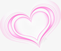 粉白色重叠爱心海报背景七夕情人节素材