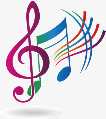logo彩色创意音乐图标矢量图图标
