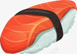 卡通生鱼片寿司素材