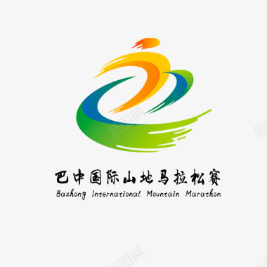 简单水浪素材马拉松logo图标图标