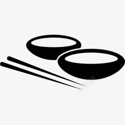 两个碗两个碗和筷子图标高清图片
