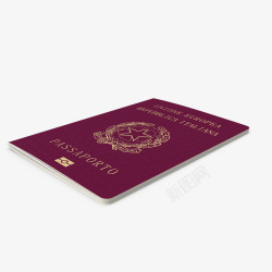 英文红皮护照psd分层出国素材
