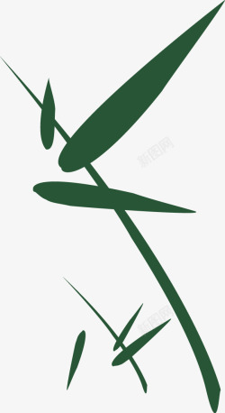 抽象竹子抽象手绘竹子竹叶高清图片