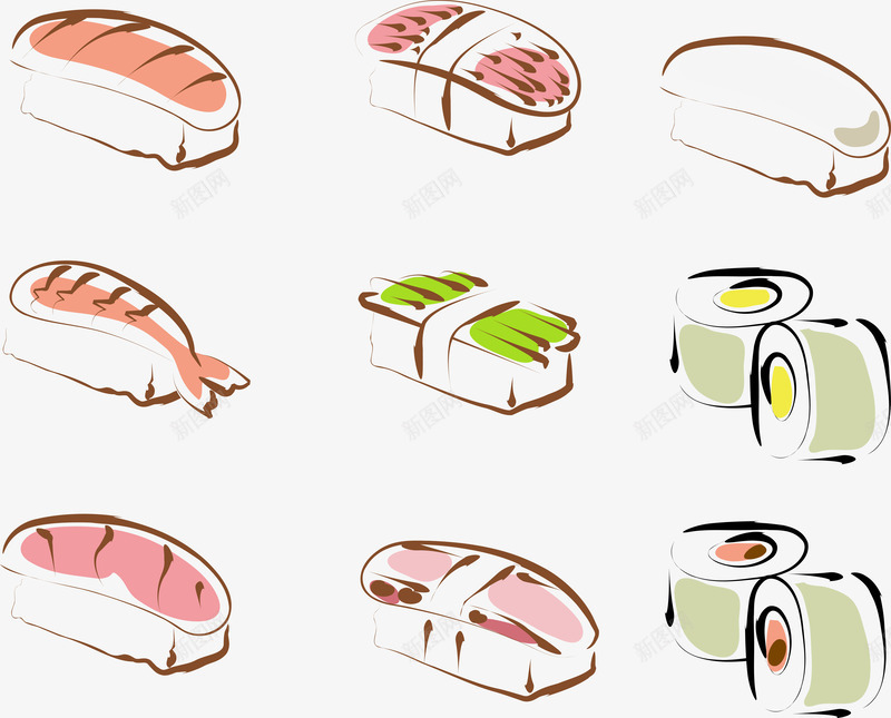 9款手绘寿司日本料理png免抠素材_88icon https://88icon.com 寿司矢量 手绘寿司日本料理 手绘寿司日本料理矢量图 手绘寿司矢量图