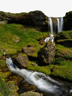 基督教圣山西奈山半岛上一个无名瀑布高清图片