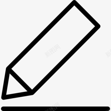蜡笔铅笔或蜡笔轮廓图标图标