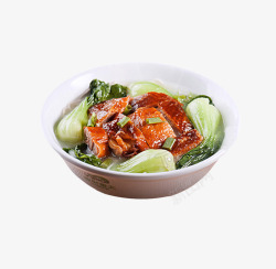 烧鸭食品产品实物青菜烧鸭汤河粉高清图片