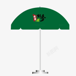 绿色广告雨伞矢量图素材