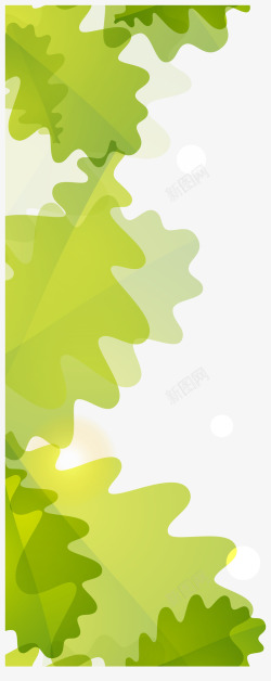 绿色抽象叶子矢量图素材