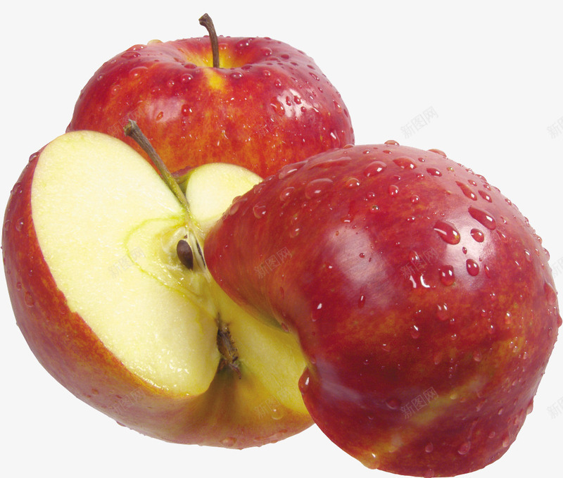 切苹果图png免抠素材_88icon https://88icon.com 切开的苹果 水果 水果大全 水珠 红蛇果 苹果果肉