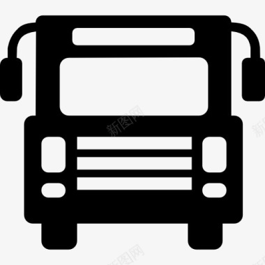 汽车图标公交车前图标图标