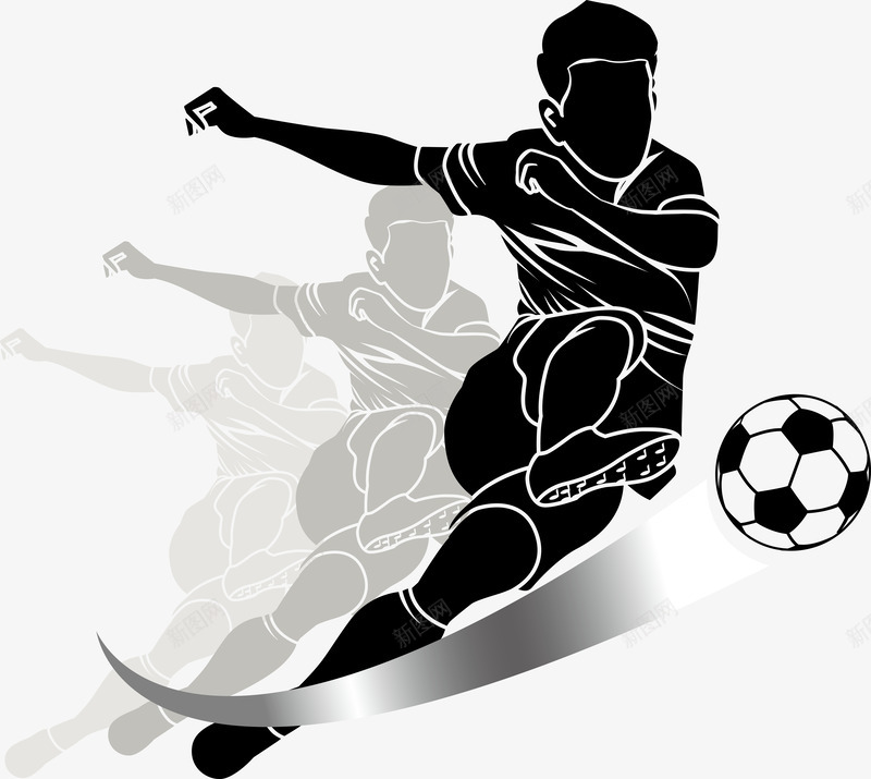 足球运动人物矢量图ai免抠素材_88icon https://88icon.com 黑色创意足球矢量素材欧洲杯创意设计 矢量图