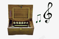 实物木质音乐盒素材
