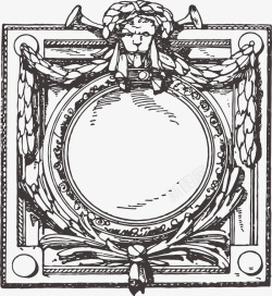 宫廷镜子欧洲宫廷镜子边框矢量图高清图片