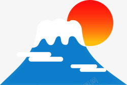 日本旅游标志装饰富士山素材