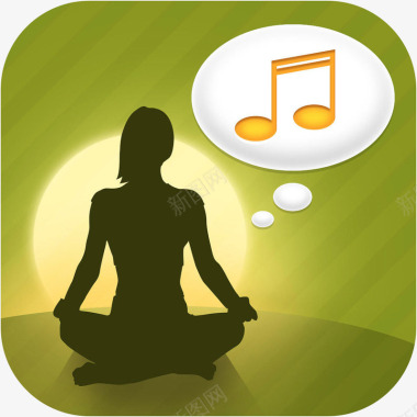 手机腾讯视频应用手机瑜伽和冥想音乐软件APP图标图标