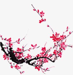 梅花彩绘梅花素材