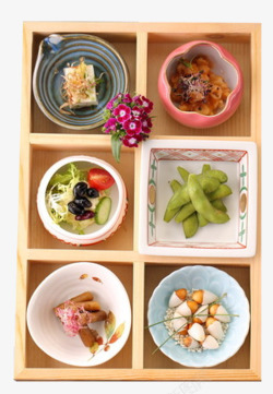 日本料理开胃小菜拼盘素材