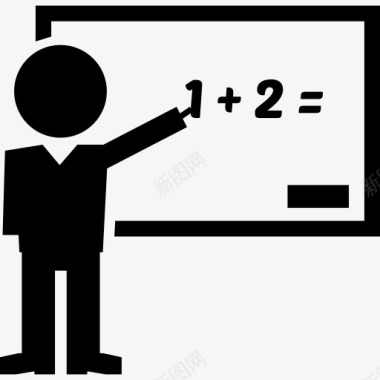 数学教师课堂教学白板图标图标