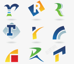 R字母抽象创意素材