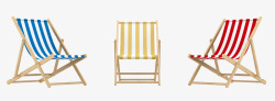 条纹躺椅多彩条纹沙滩椅高清图片