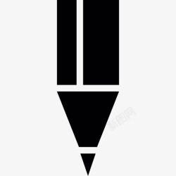 笔尖黑色的铅笔尖图标高清图片