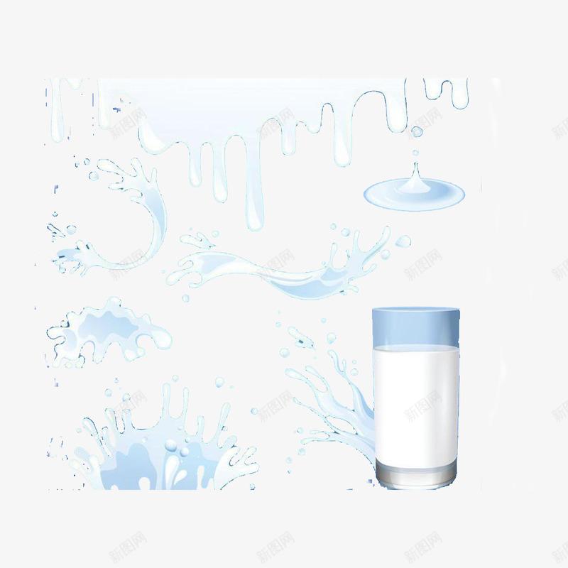 乳制品牛奶psd免抠素材_88icon https://88icon.com 卡通背景 卡通设计 奶粉 抽象设计 牛奶