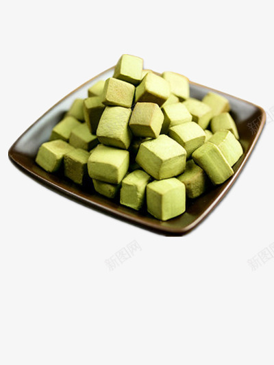 绿茶石头饼干png免抠素材_88icon https://88icon.com 抹茶味 方块 烘焙 石头块 绿色 绿茶味 美食 食物 饼干
