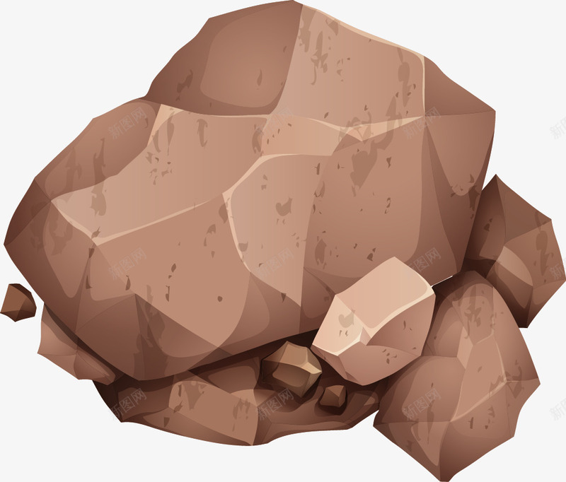 大石头和小石头png免抠素材_88icon https://88icon.com 创意石头图案 手绘仿真石头 矢量素材 石头矢量图
