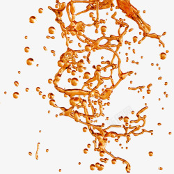 橙色水水元素高清图片