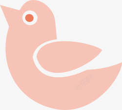 白鸽粉色卡通小鸟矢量图高清图片