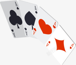 手绘白色扑克牌方块素材