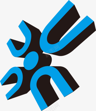 DNA科技logo创意立体科技logo图标图标