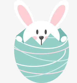 复活节彩蛋里的兔子素材