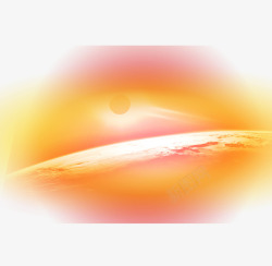太阳与地球抽象背景素材