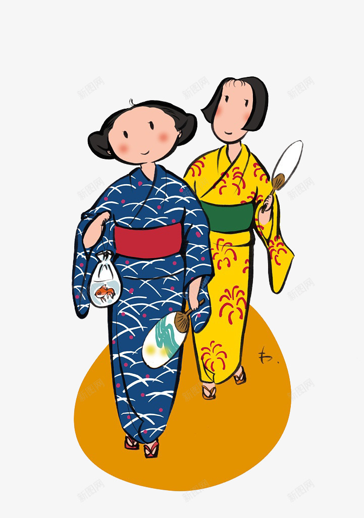 穿和服的可爱女孩走在路上png免抠素材_88icon https://88icon.com 卡通人物 卡通人物走路 可爱 和服 女孩 日本 走在路上