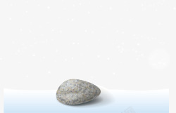 雪地雪花石头素材