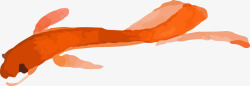 红色水墨锦鲤矢量图素材