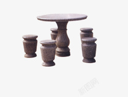 石桌石凳古代石桌高清图片