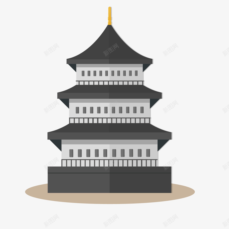 日本建筑手绘矢量图ai免抠素材_88icon https://88icon.com 传统建筑 卡通 多层 手绘 日本建筑 楼房 简单 矢量图