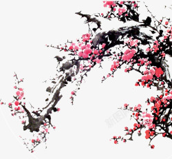 水墨画梅花素材