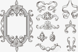 欧洲宫廷装饰边框纹理素材