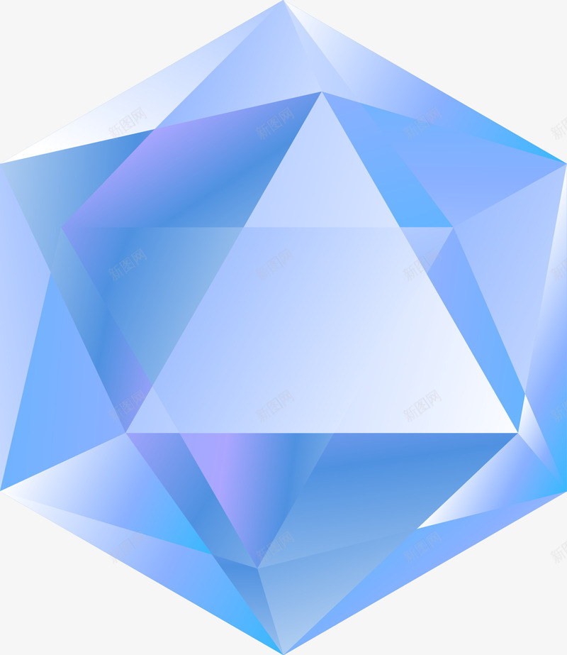 抽象蓝色水晶钻石矢量图ai免抠素材_88icon https://88icon.com 抽象 水晶 蓝色 钻石 矢量图