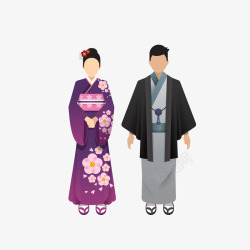 日本传统人物矢量图素材