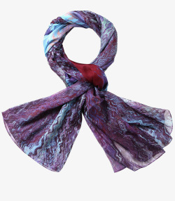 紫色桑蚕丝抽象几何印花面料材质素材