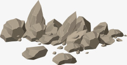 单色图案咖啡色石头堆矢量图高清图片