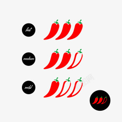 红辣椒静物摄影图卡通红色辣椒矢量图高清图片