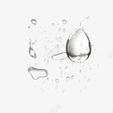 透明水滴图标图标