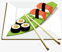 美味的日本寿司矢量图素材