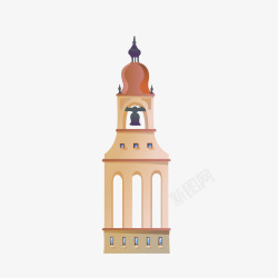 钟塔的欧洲建设风格素材